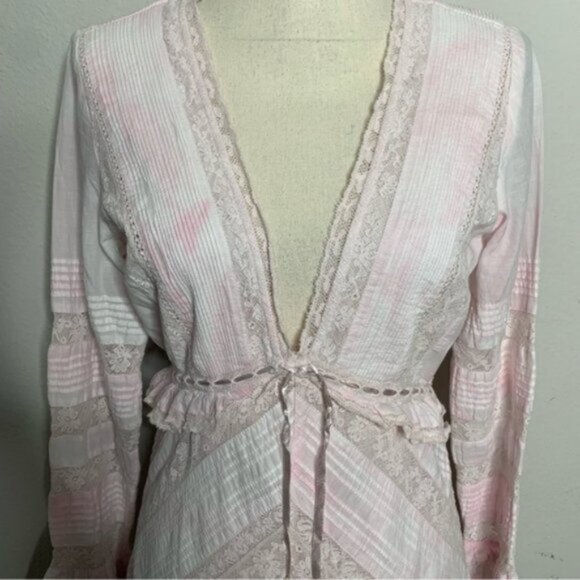 LoveShackFancy Weil Lace Inset Maxi Dress - Picture 10 of 15